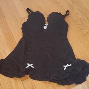 Black mesh lingerie - size small